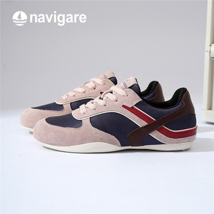 Navigare意大利小帆船女鞋2025新款春夏女士休闲内增高经典德训鞋