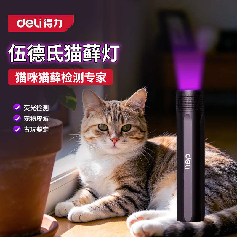 得力UV固化验钞猫藓紫光灯图片