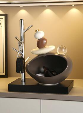 石来运转入户玄关钥匙收纳摆件家居客厅酒柜电视柜装饰品乔迁礼品