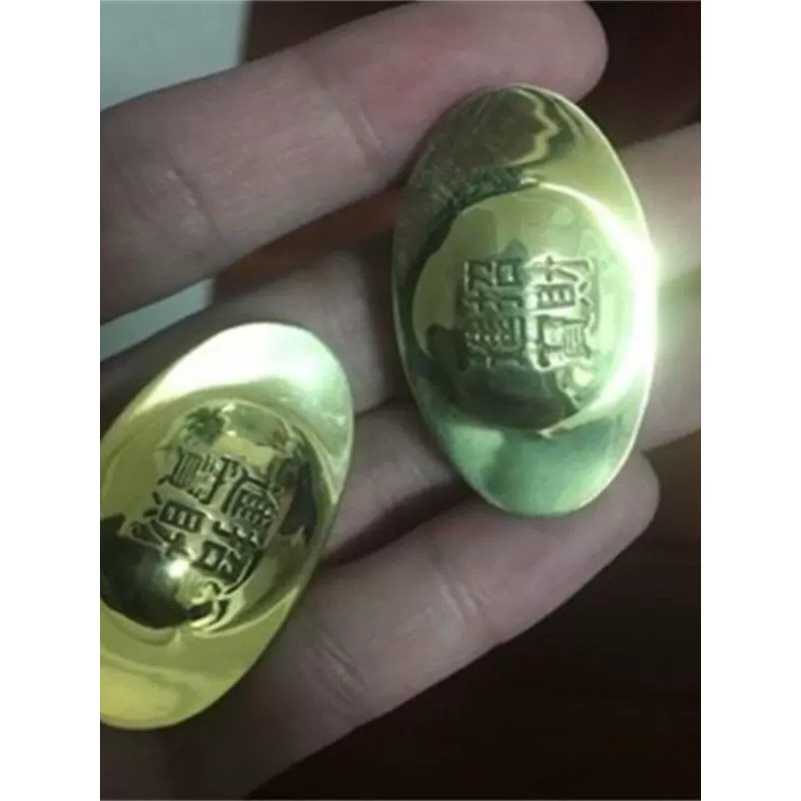 家居风水实心纯一铜镀金元宝号小招财貔貅房供ARG品镇宅摆件对书