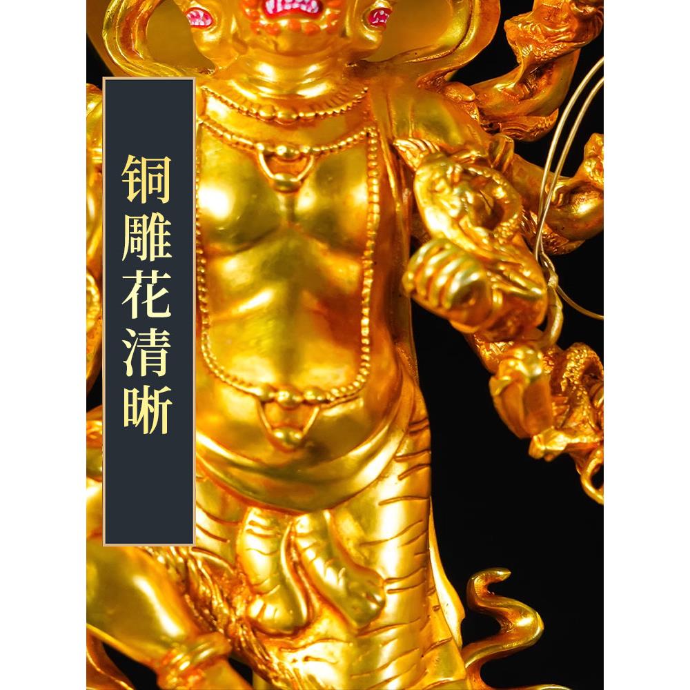 藏全鎏金金《秽迹村刚》室内家GIU用精工铜摆雕《除秽迹金刚》铜