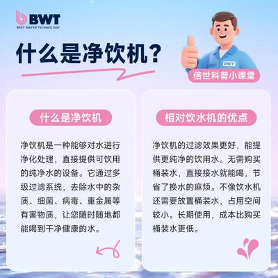 【国家补贴】BWT超滤净水器悦享瞬热饮水机台式小型家用过滤净饮