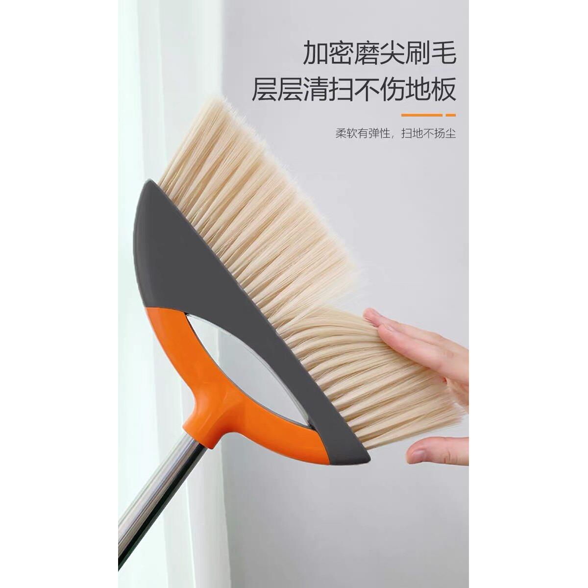 扫把家簸套组合不粘发高级软扫帚装垃圾铲用扫地笤箕帚不锈钢杆