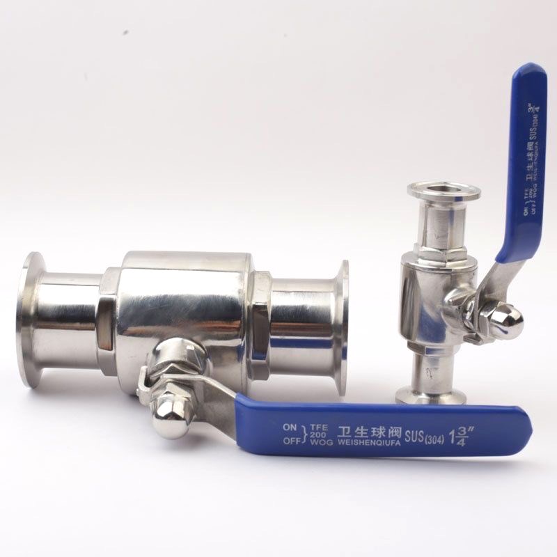 不锈钢球卫生级快装Q81F快开卡箍卡扣式食品级气动直通快接门