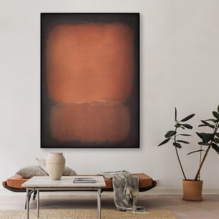 马罗斯科现代客厅装饰画玄关走廊过道抽象画大幅落地画竖定制