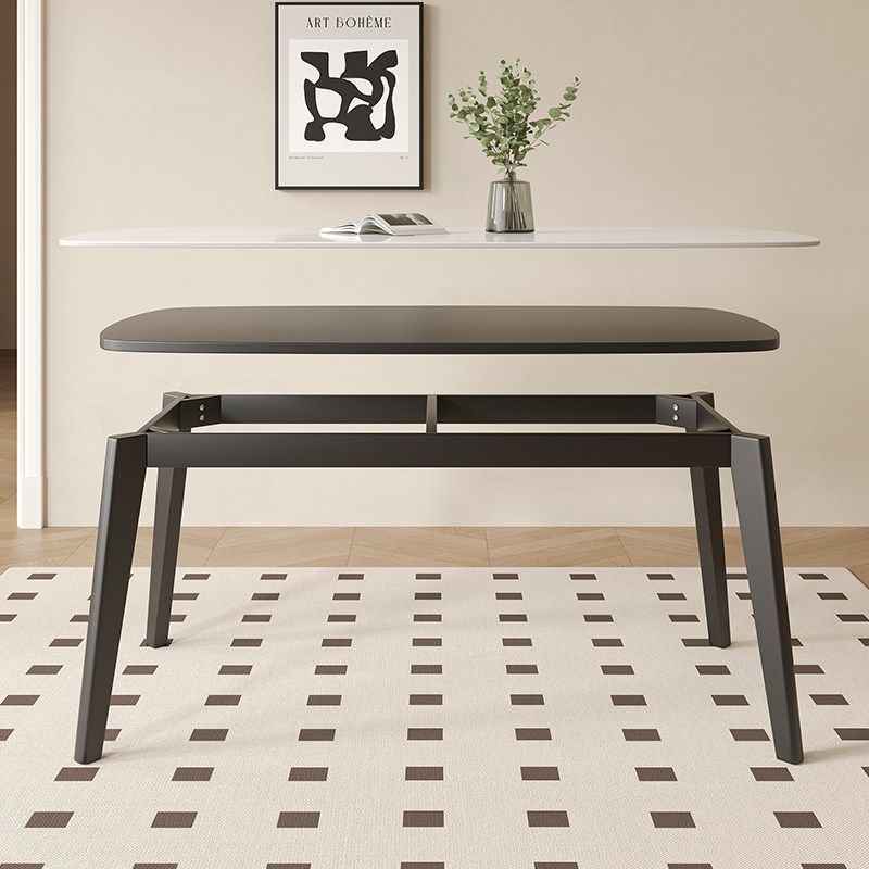 明匠轩家居现代岩板长方形实木餐桌椅小户型外八角吃饭桌,住宅家具,岩板餐桌,淘宝优惠券,粉丝福利购,淘宝优惠卷