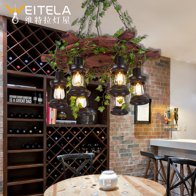 吊灯酒吧台奶茶店装饰复古工业风创意个性理发店灯具