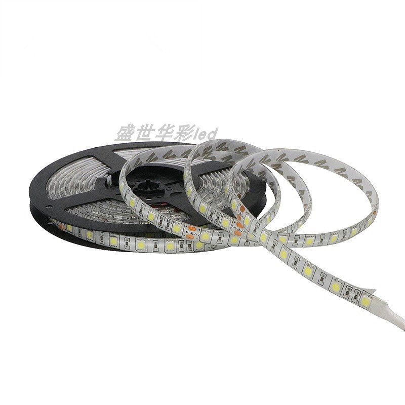 led单色灯带24V伏5050贴片暖白红绿蓝光货车柜台灯箱七彩RGB灯条