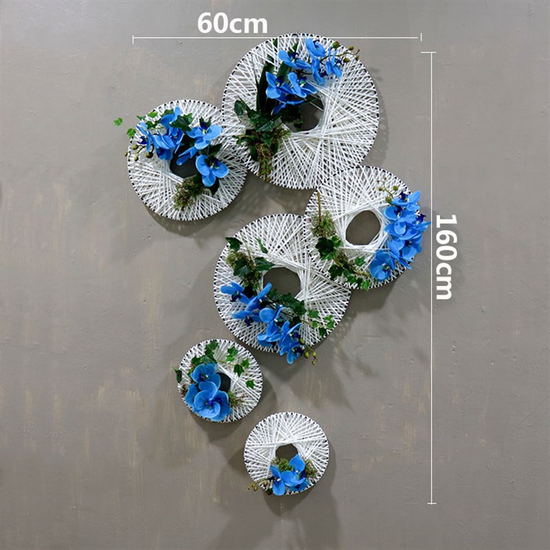 中式壁挂壁饰家居饰品仿真植物兰花立体背景墙装饰挂件现代