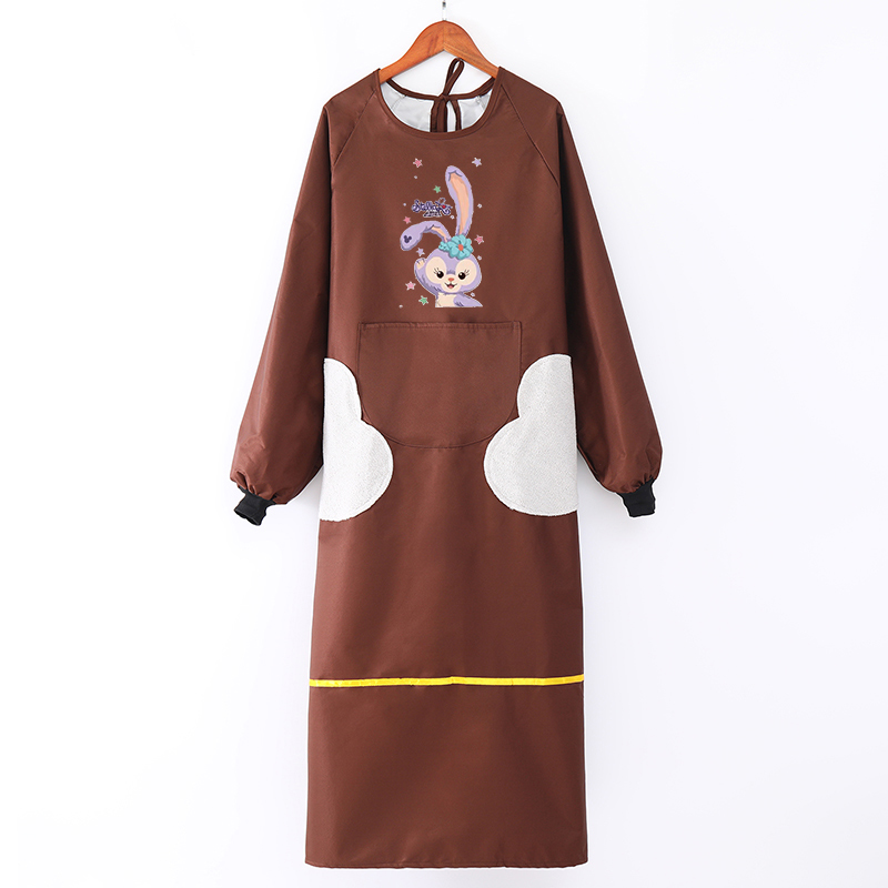 加长围裙罩衣女可爱加大防水防油全包长袖反穿衣做饭大人男工作服