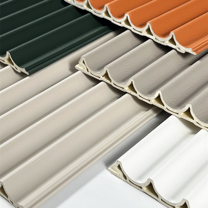 生态板木墙裙背景墙阳台吊顶竹木纤维内圆弧护墙瓦楞波浪板绿可pc