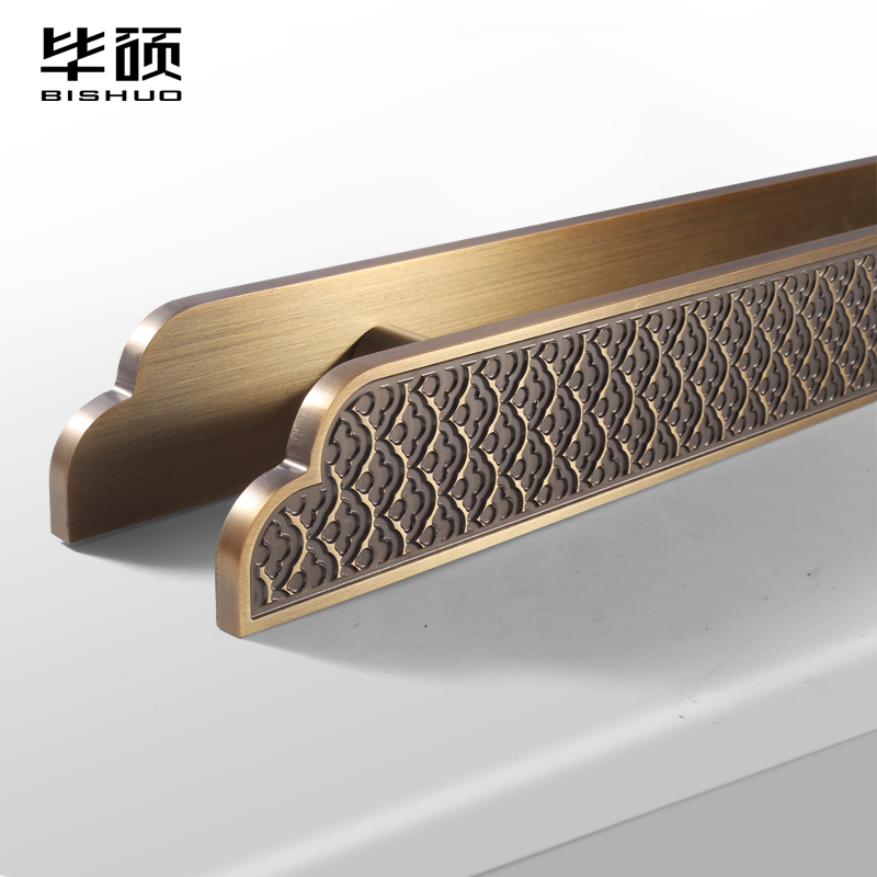 大拉手中式玻璃门拉手仿古大门把手祥云酒店会所大把手现代门把手