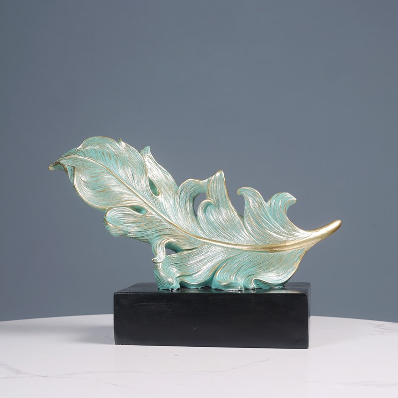 样板房民宿摆件抽象羽毛客厅办公室电视柜玄关新房餐厅装饰品