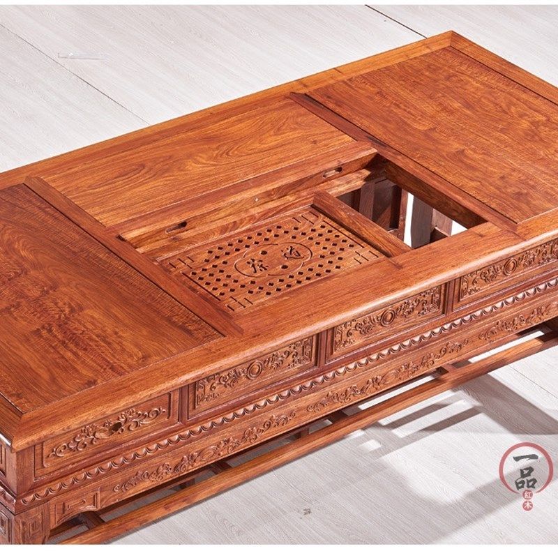 红木茶桌刺猬紫檀茶台新福茶台实木客厅功夫茶几梨木家具,住宅家具,其它桌类,淘宝优惠券,粉丝福利购,淘宝优惠卷