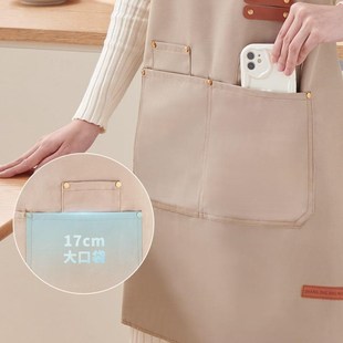 工作服女上班防尘W2024防脏 围裙家用厨房做饭餐饮防水防油新款
