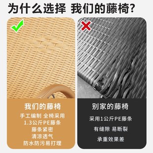 摇摇椅躺椅老人阳台休闲午休成人可睡可躺懒S人靠背藤编沙发椅