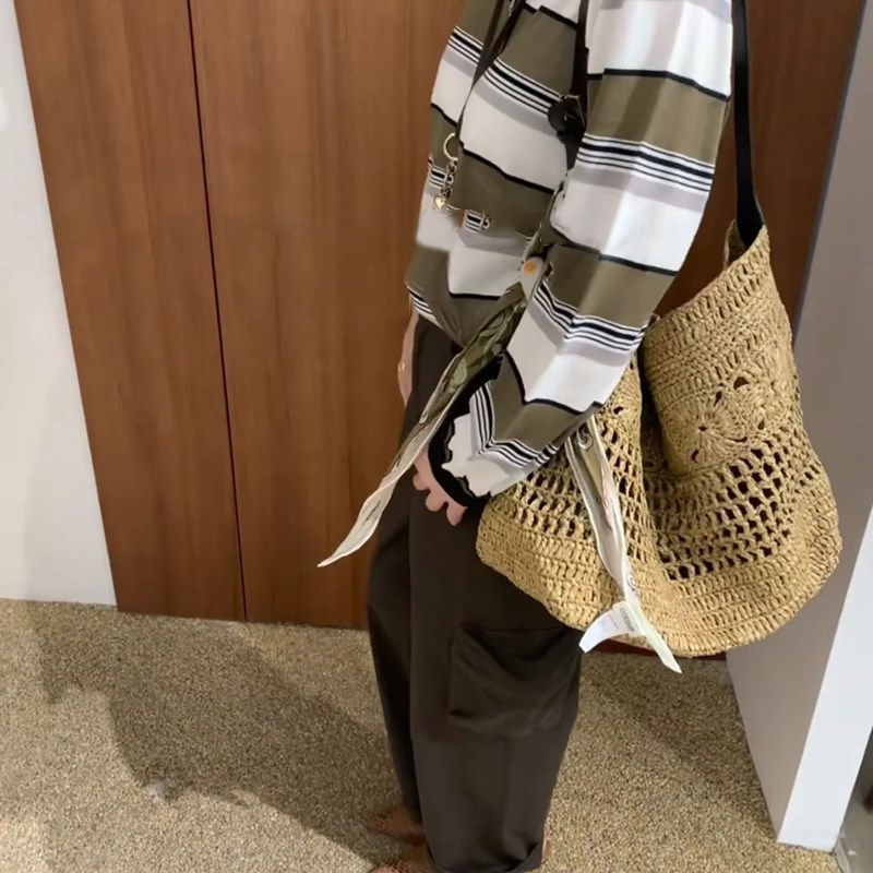 2025新款夏天法式慵懒海边度假包小众草编N包包手工编织女包大容