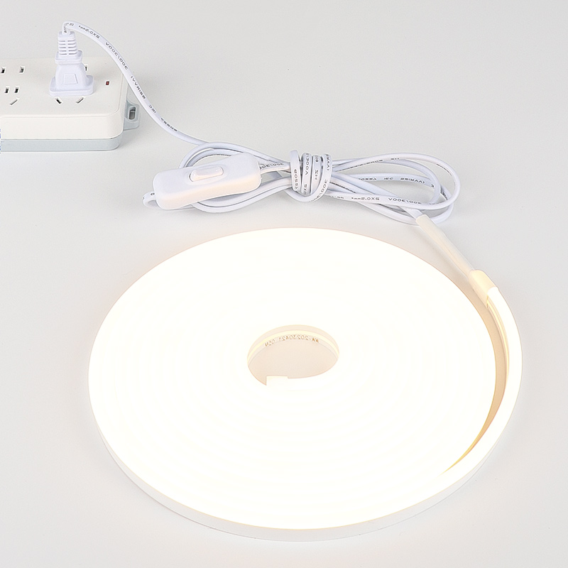 氛围灯带自粘插电暖光粉冰蓝背景墙电竞房桌面led软灯条