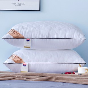 可水洗枕头单人枕芯酒店枕护颈椎B枕助睡眠整头家用绗缝羽丝绒枕