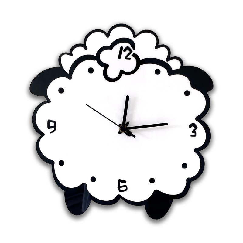 卡通爱创意羊屁屁装饰挂墙钟表幼儿园儿童房静音个性时钟挂钟,家居饰品,挂钟,淘宝优惠券,粉丝福利购,淘宝优惠卷