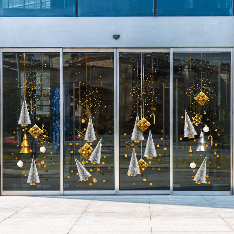 耶诞节创意节日气氛挂饰装扮静电玻璃无胶面商场拉门吊饰,家居饰品,门贴,淘宝优惠券,粉丝福利购,淘宝优惠卷