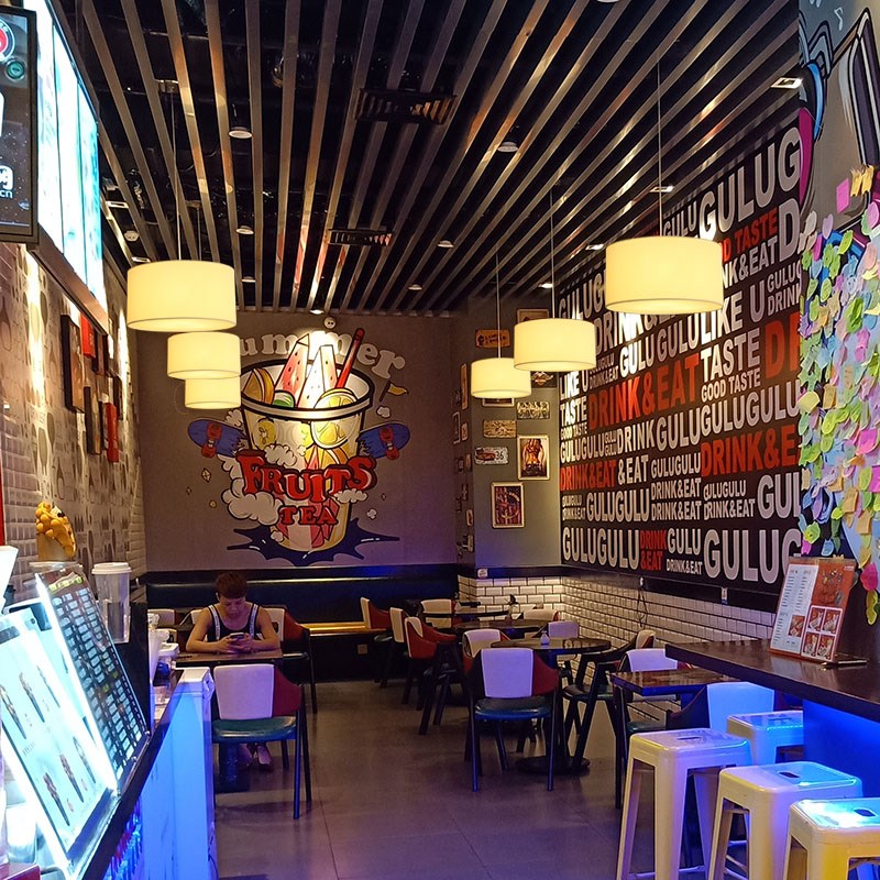 中式羊皮吊灯饭店火锅店餐饮灯笼酒店大堂走廊婚庆布艺装饰吊灯