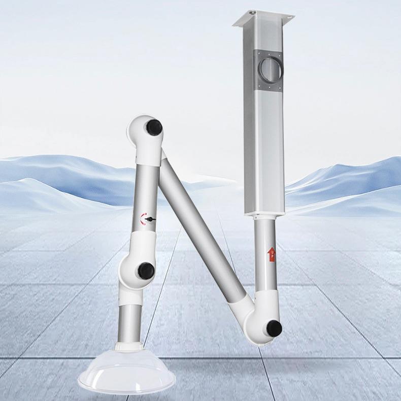 实验室铝合金万向抽气罩壁挂式万向吸气罩排气罩可移动通风集气罩