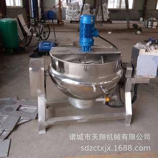 不锈钢电加热半自动行星搅拌炒锅高压卤煮锅凉粉米豆腐夹层锅