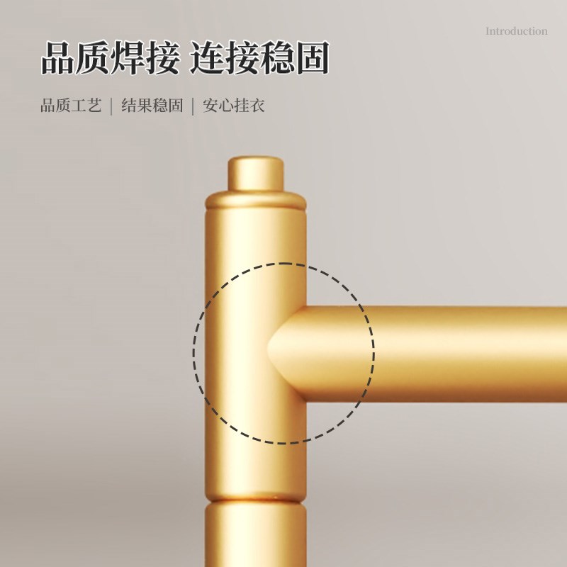 晾衣架落地家用卧室挂衣架阳台置地晾衣杆宿舍多功能衣帽架子