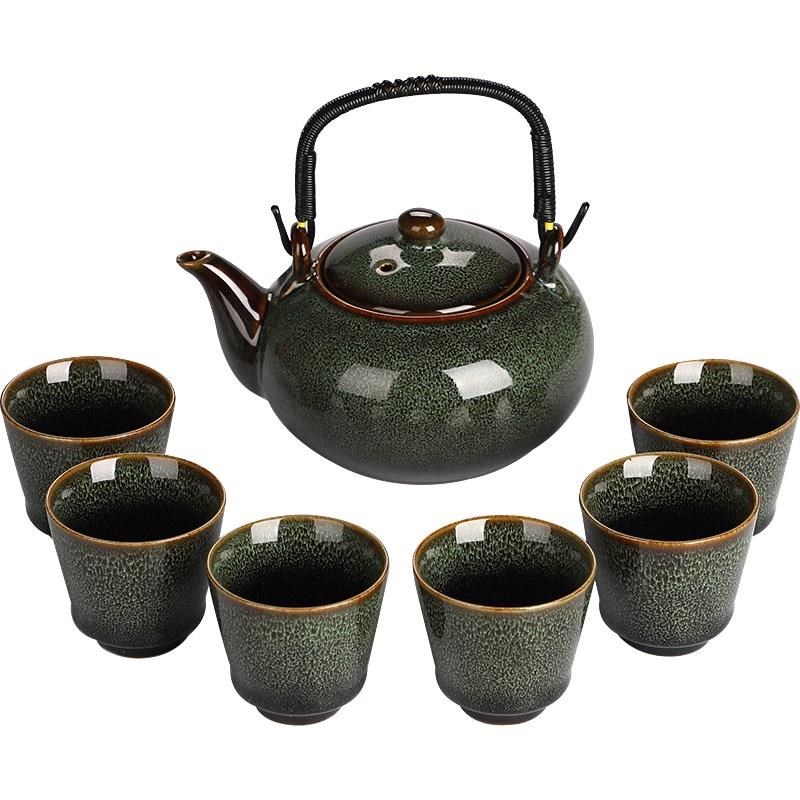 豪峰夫茶壶茶具式简功瓷约办公室用陶泡茶壶中茶杯提梁壶