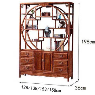 红木博古架刺猬紫檀隔厅柜五福博古架实木古董架玄关架展示架