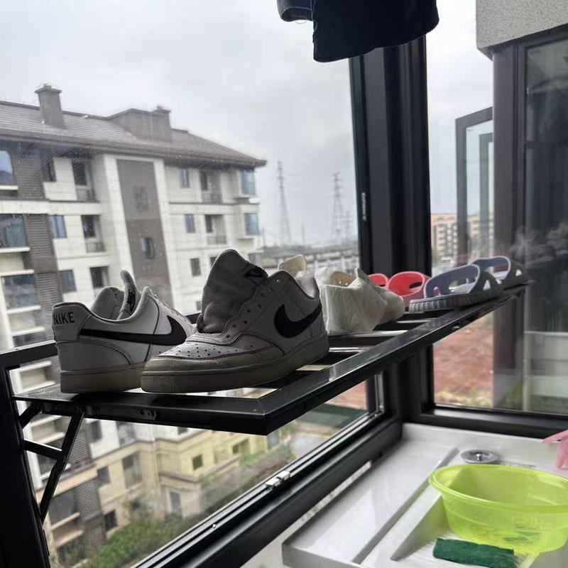 多功能阳台护栏儿童防护折叠护栏铝合金翻转室内晾衣架定制