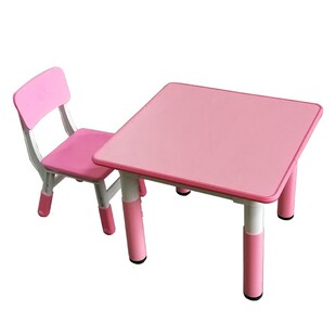 幼儿园桌子儿童升降学习课桌椅 幼儿园防火板正方桌 宝宝游戏桌椅