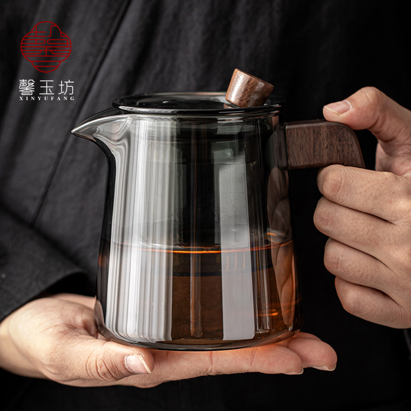 馨玉坊泡茶壶茶水分离带煮茶壶电陶炉用煮茶器