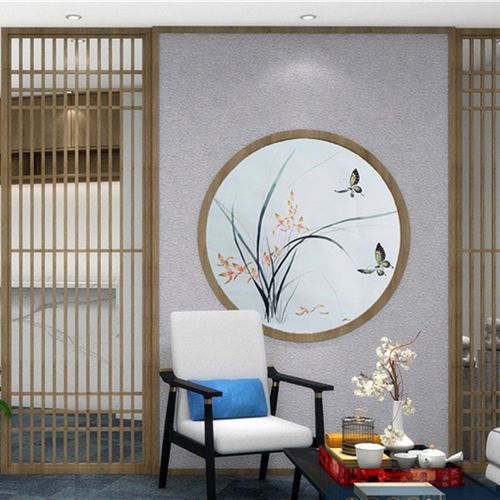 刺绣成品隔断圆形新中玄关客厅屏风面绣手工山水鸟苏绣