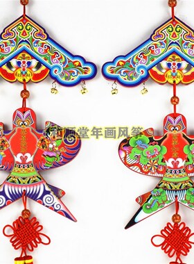 秦琼敬德门神挂件杨埠木板年画大门玄饰礼品乔迁中礼品