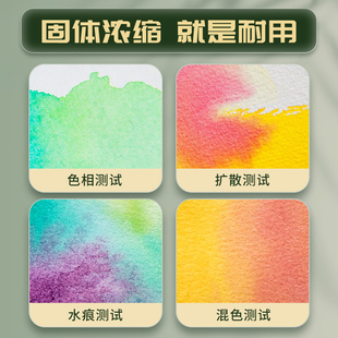 固体水彩颜料淡彩分装铁盒小史学院级大史大师级色学生美术生水粉