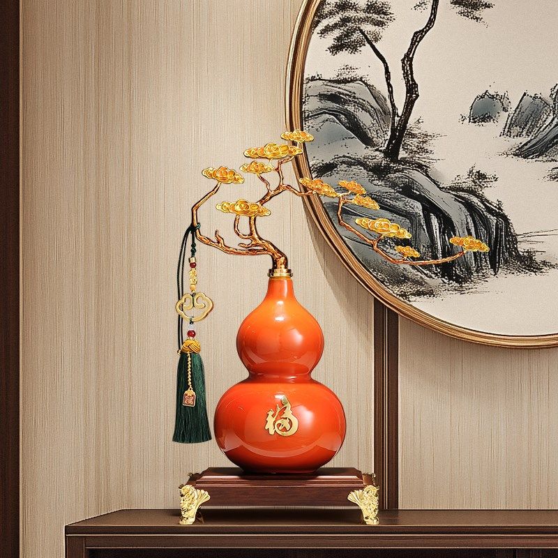 祥云五福葫芦高档新客厅玄关酒柜装饰办公室乔迁新居礼品,家居饰品,装饰摆件,淘宝优惠券,粉丝福利购,淘宝优惠卷