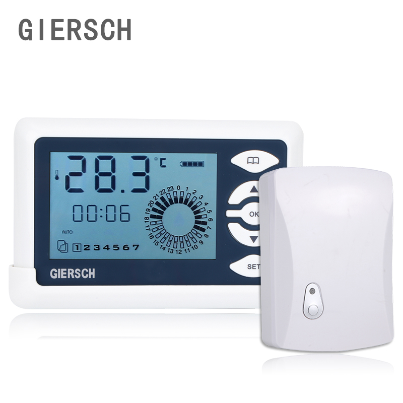 【吉士温控】壁挂炉定时器有线无线温控器然气暖气电磁恒温开关