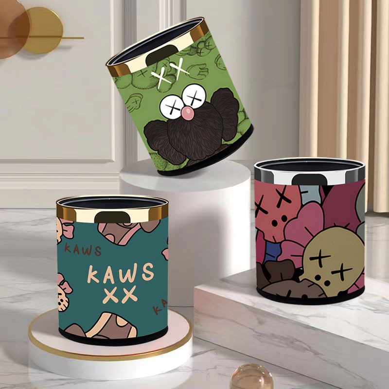 垃圾桶酒店客房宾馆卫生间防水防火纸篓办公室层阻燃圆形无盖桶