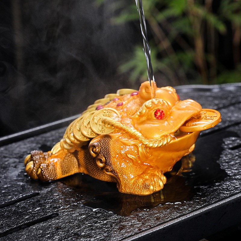 茶从宠蟾蜍摆件精品可养变色高端茶桌茶盘配件茶台金蟾茶宠招财