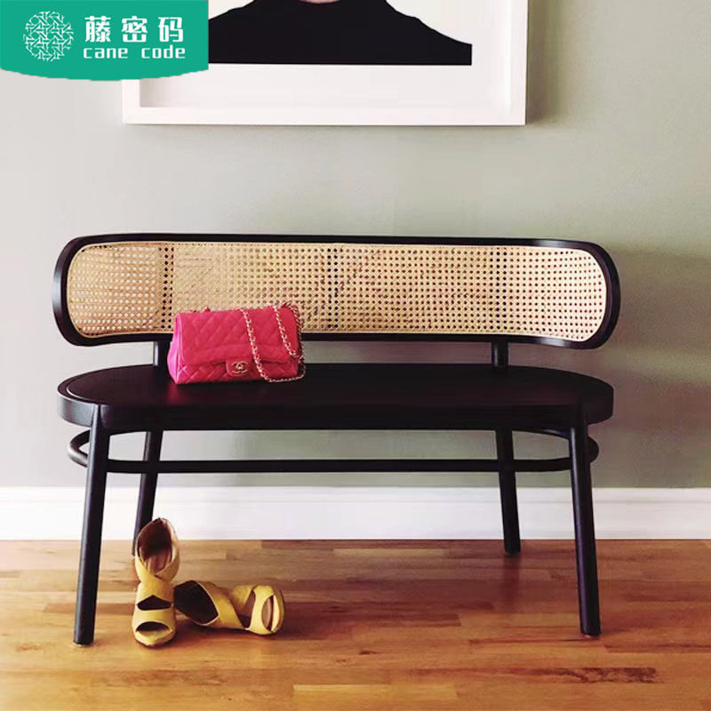 法式实木人椅长板凳民宿阳台家用藤编沙发复古休闲藤椅,住宅家具,阳台椅,淘宝优惠券,粉丝福利购,淘宝优惠卷