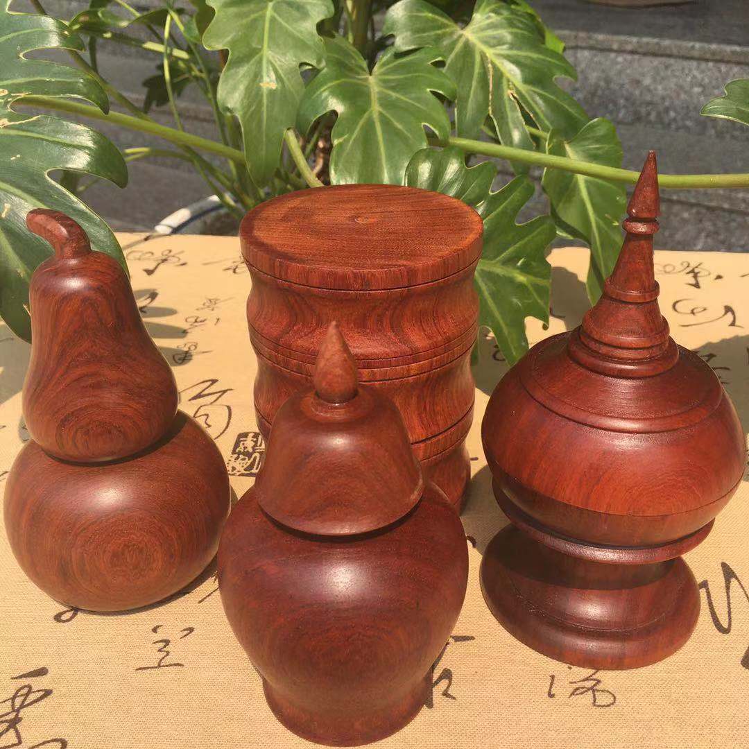 红木牙签盒  牙签筒宝塔型竹节形型胡芦形整体实木时尚创意品