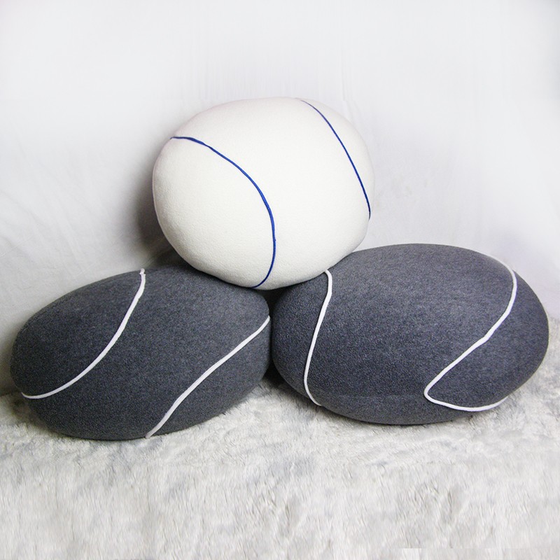 鹅卵石抱枕靠垫靠枕条纹石头懒人沙发床头软包创意大场景布置