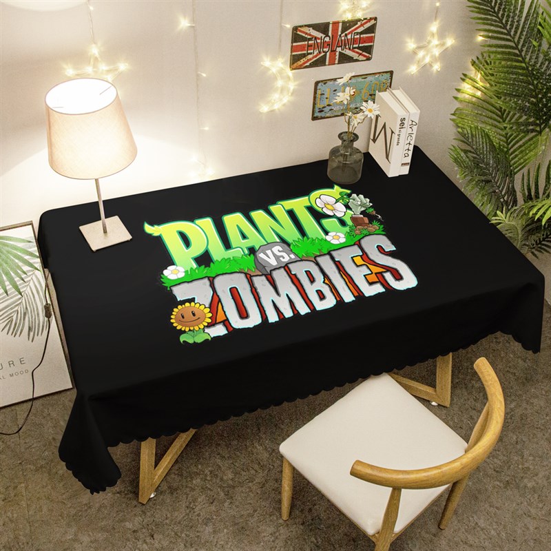 定制万圣节桌布圣诞节日南瓜灯防水防油餐布电脑书桌茶几酒吧台布