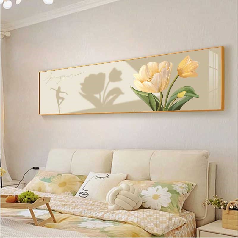 房间装饰画卧室床头挂画酒店宾馆主卧温J馨现代简约奶油风客厅墙图片
