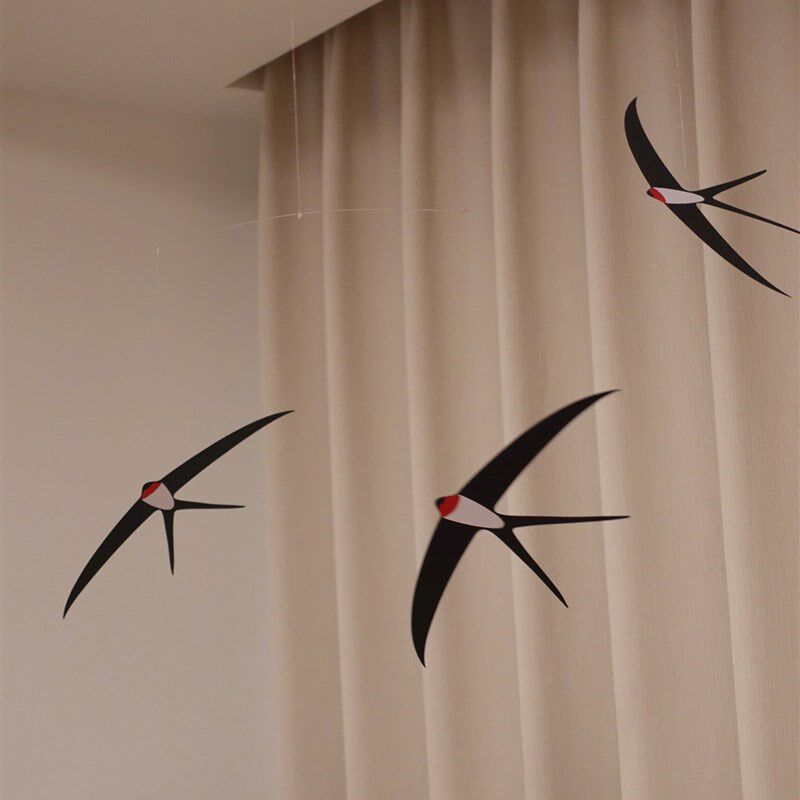 新家的一百个快递】空中燕子挂饰平衡吊饰手工diy材料家居装饰