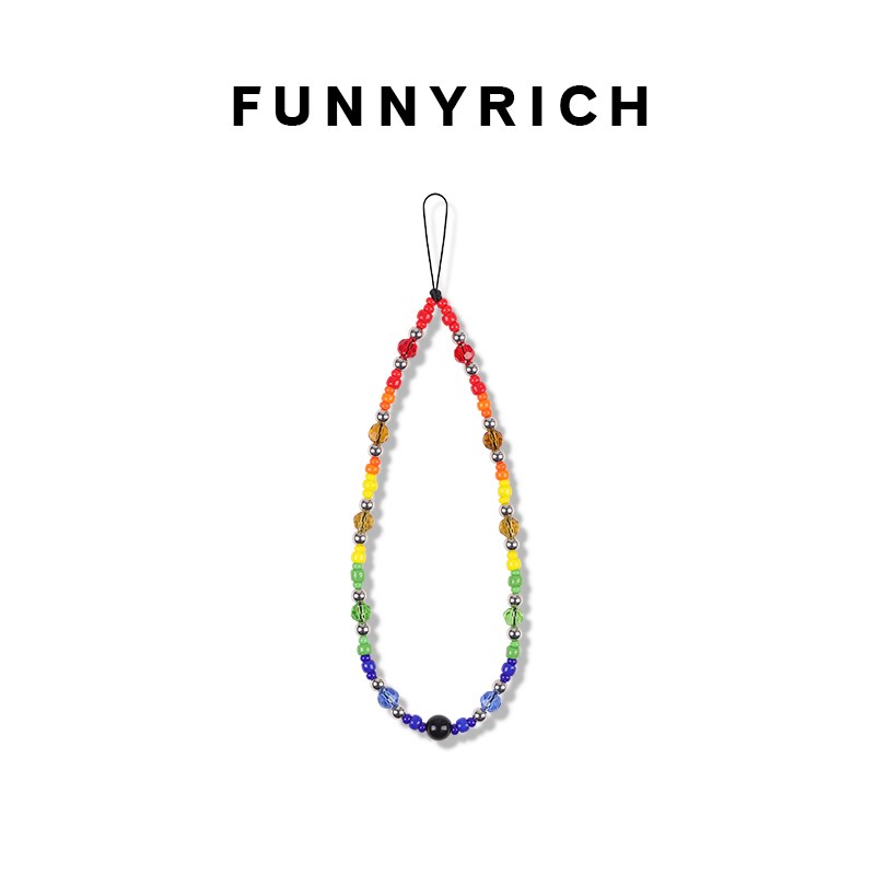 FUNNYRICH七彩珍珠手机链手机壳挂绳装饰品ins新款挂饰精致小挂件