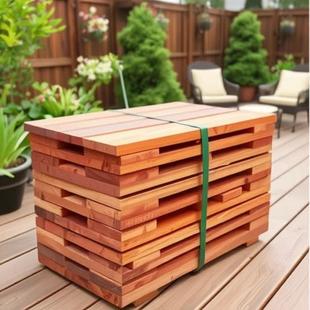 落叶松木板材户外工地建筑木方菠萝格防腐木庭院护栏墙面板