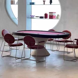 高端德州扑克桌多人德扑竞技桌面筹码棋牌室会所豪宅娱乐德州桌子